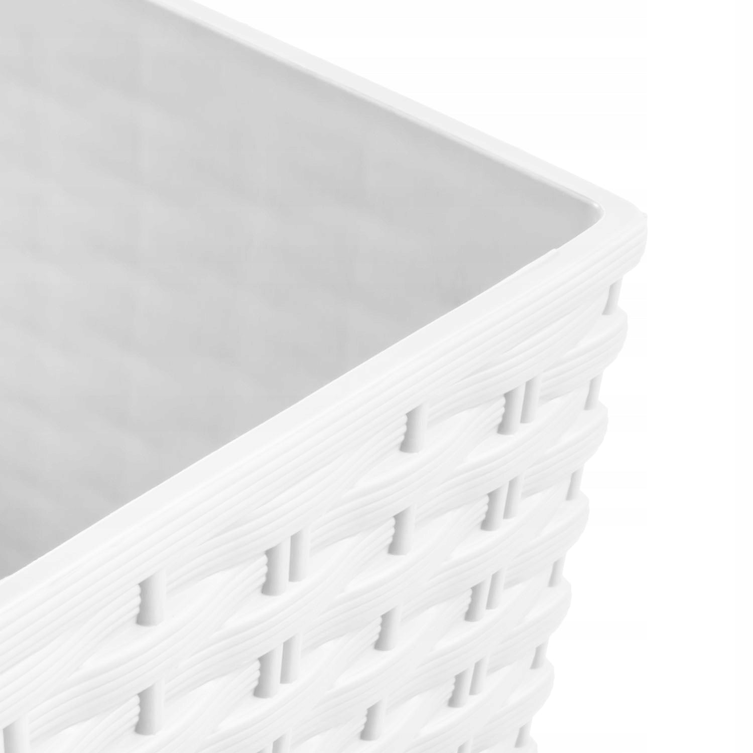 Rattan pot DRTS170L Rato low + insert White Brand Prosperplast