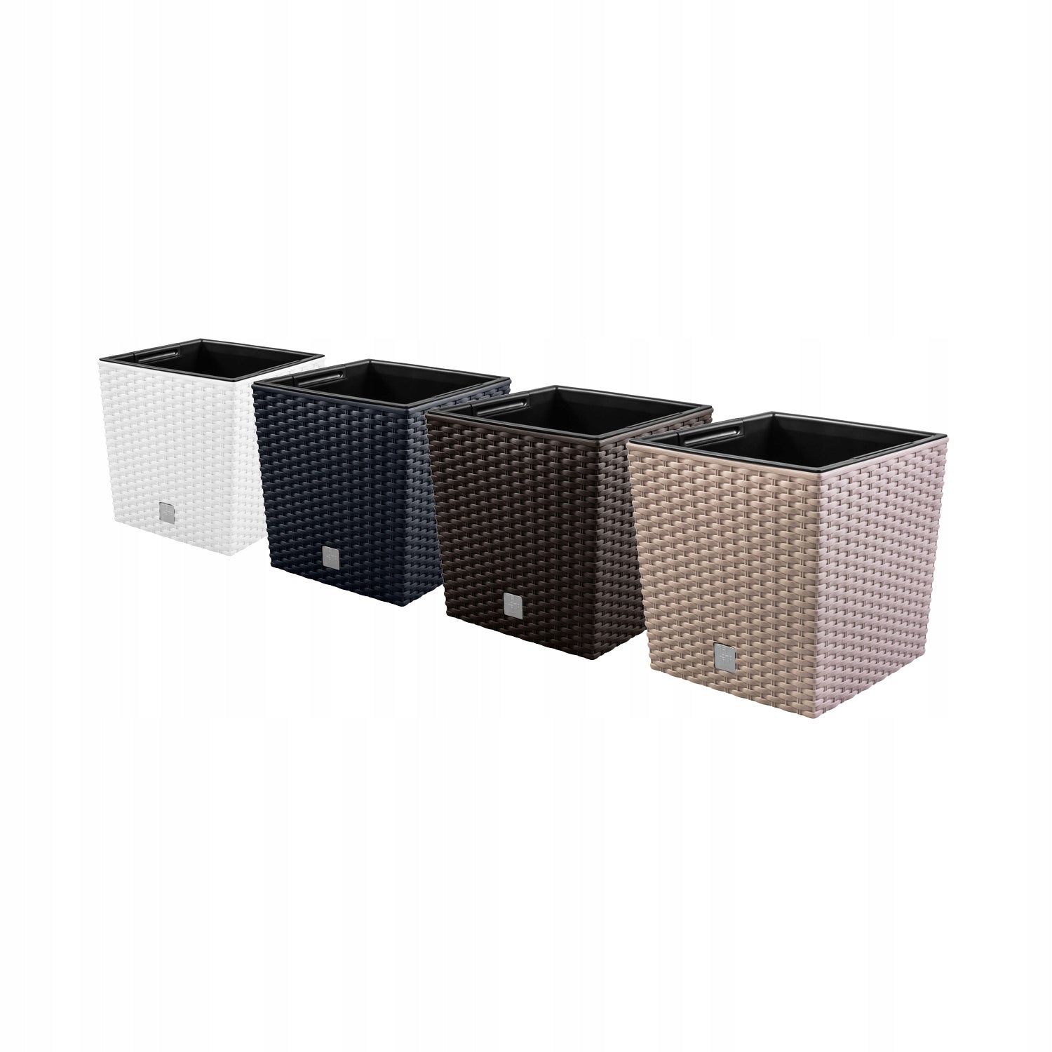 Rattan pot DRTS170L Rato low + insert White Color white