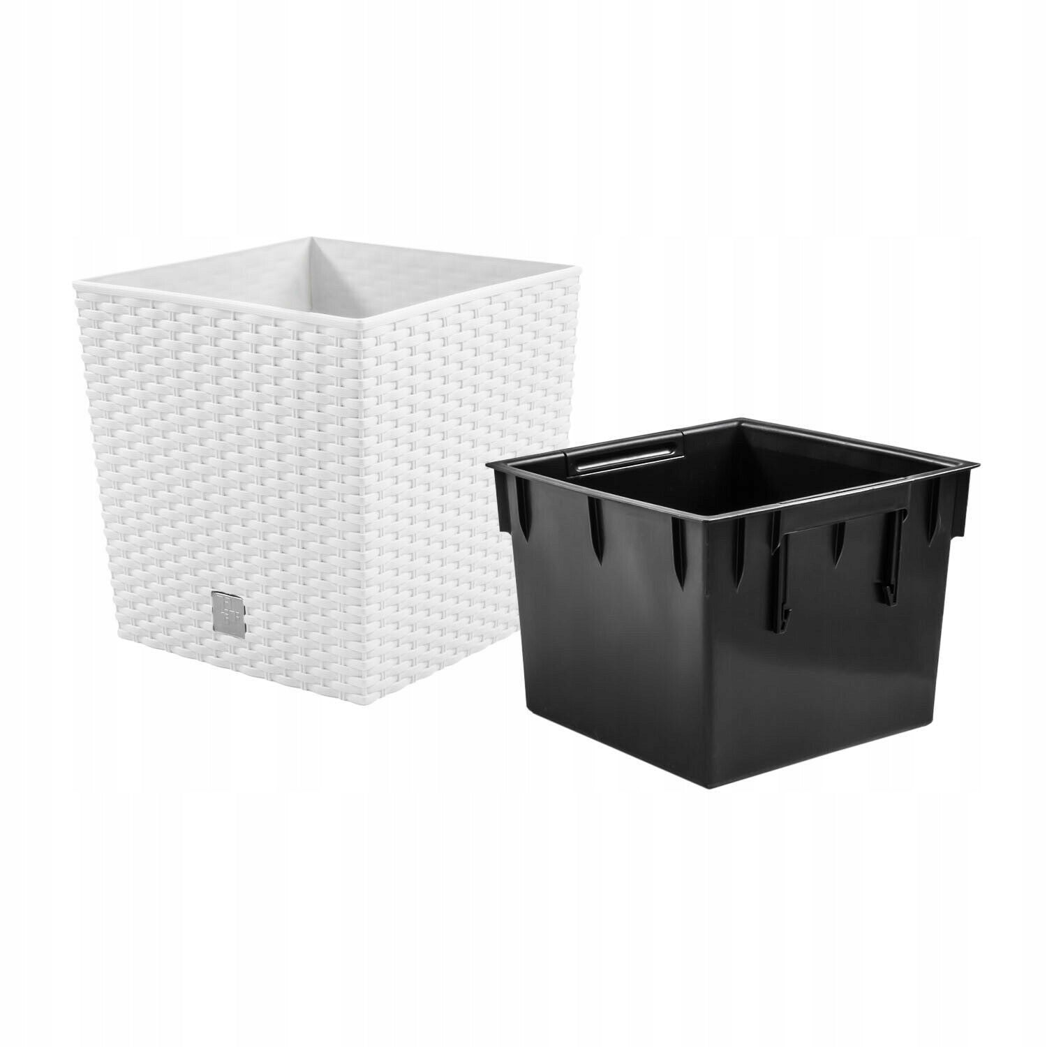 Rattan pot DRTS170L Rato low + insert White Shape rectangular