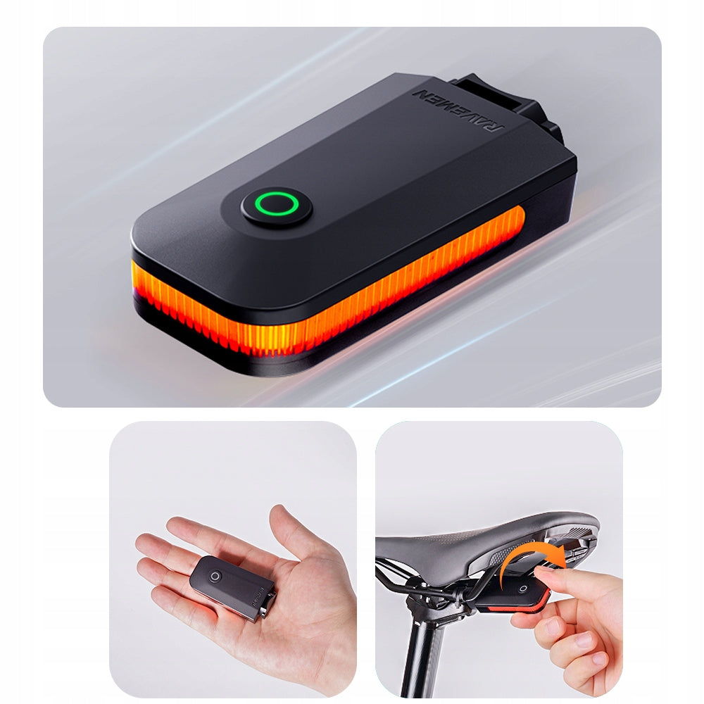 Ravemen CL01pro Rear Warning Light Bike For USB-C 200mAh 30lm Kind rear-facing