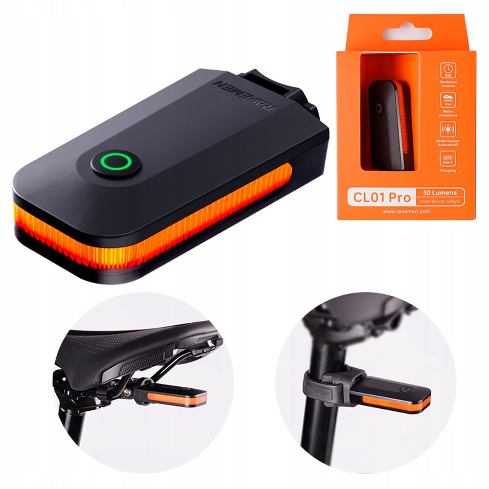 Ravemen CL01pro Rear Warning Light Bike For USB-C 200mAh 30lm