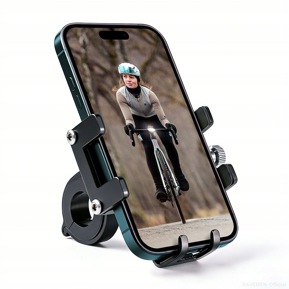 Ravemen Phone Holder 4-7'', Aluminium 6066, Anti-Vibration 20-35mm For mobile