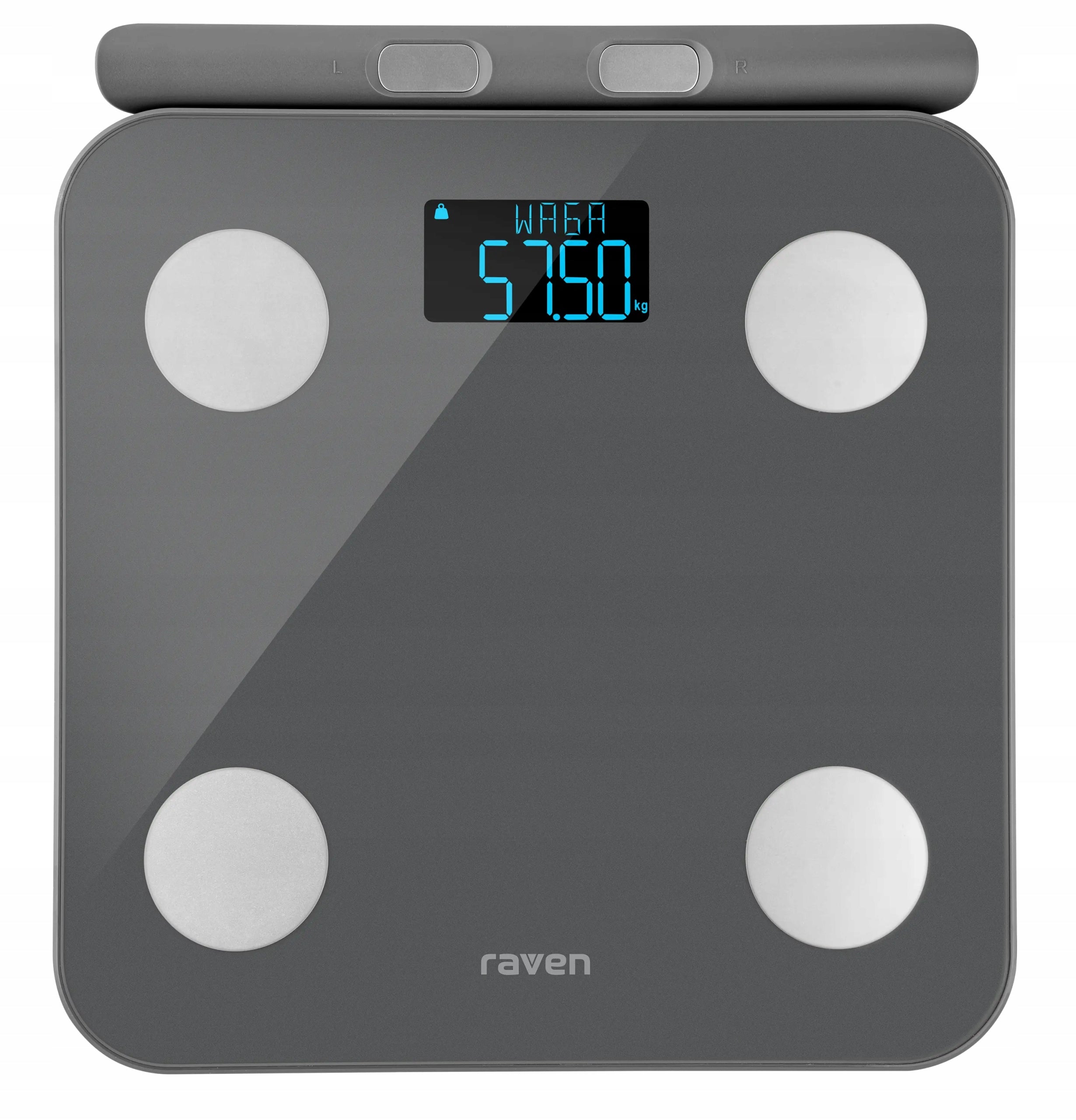 Raven EW012BT Glass Bathroom Scale 180kg Body Composition Analysis App Manufacturer code EW012BT