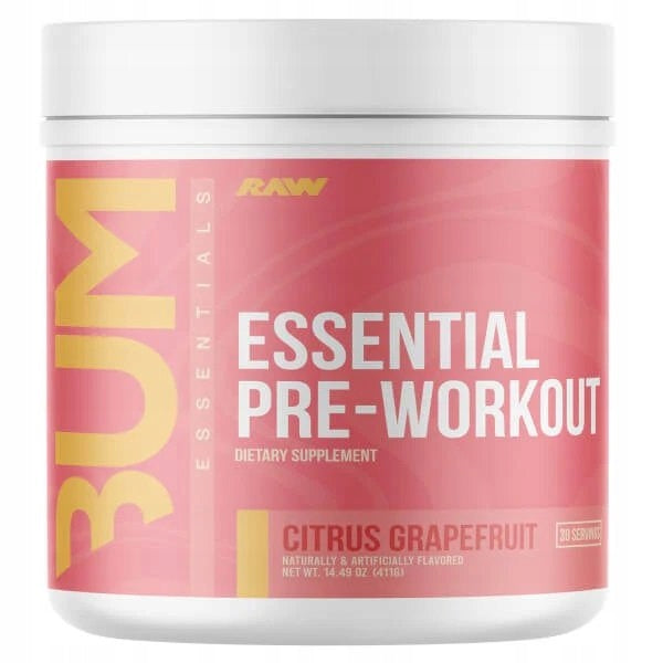 Raw Nutrition CBUM Essential Pre-Workout Grapefruit Pre-Workout 411g Expiration date at least 1 year from the date of purchase