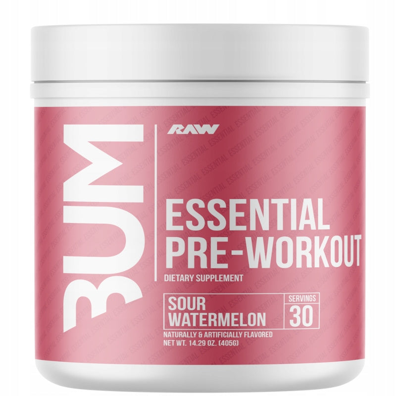 Raw Nutrition CBUM Essential Pre-Workout Sour Watermelon 405g Citrulline Expiration date at least six months from the date of purchase