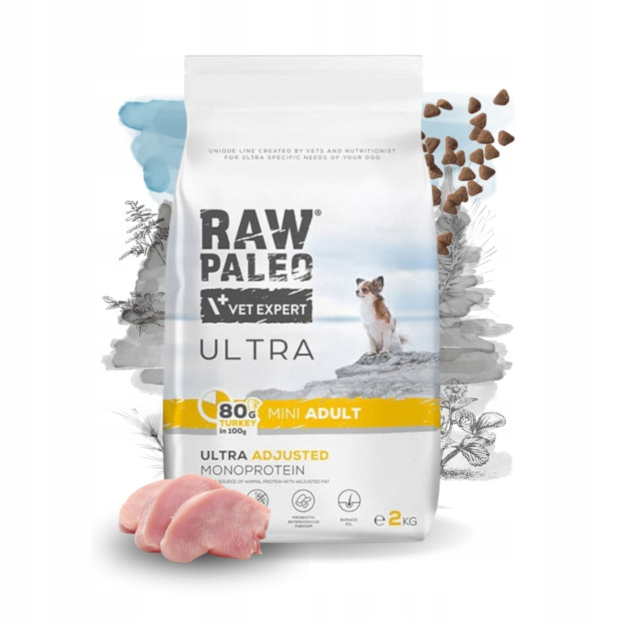 Raw Paleo Ultra Mini Food for Adult Dogs TURKEY Small Breeds 2kg