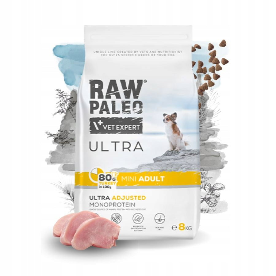 Raw Paleo Ultra Mini Food for Adult Dogs TURKEY Small Breeds 8kg