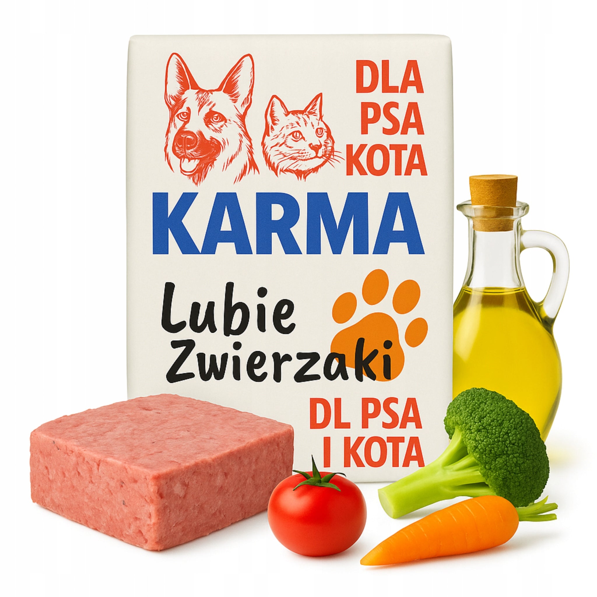 Raw meat frozen wet dog food poultry with bone set 10kg BARF Manufacturer code 5904639946812