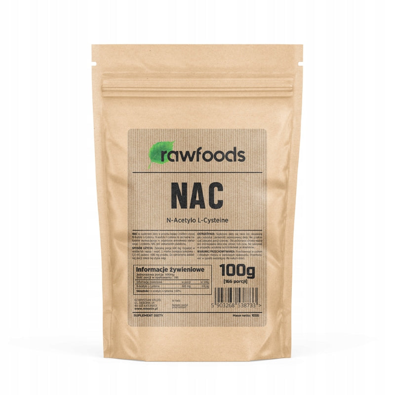 Rawfoods NAC N-ACETYL L-CYSTEINE POWDER PURE NATURAL 100g