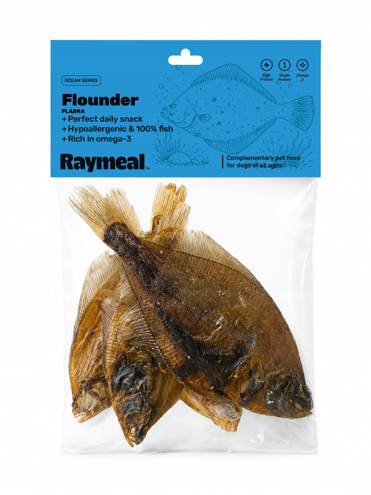 Raymeal Ocean Series Flounder (Flounder) Dog Teether 4pcs