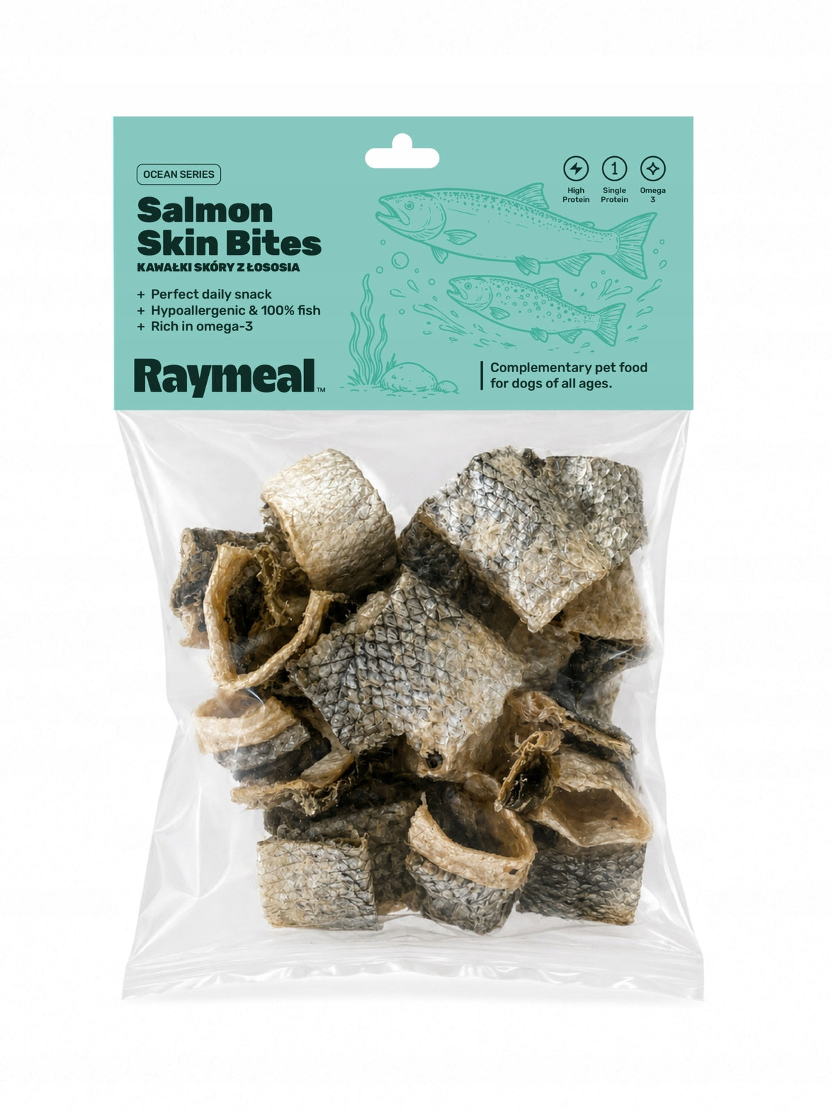 Raymeal Ocean Series Salmon Skin Bites 100g