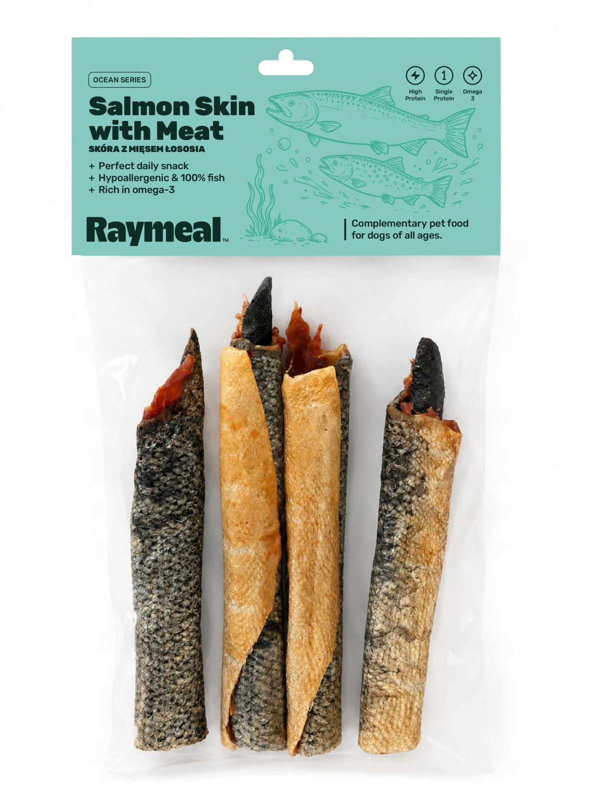Raymeal Ocean Series Salmon Skin with Meat 4pcs