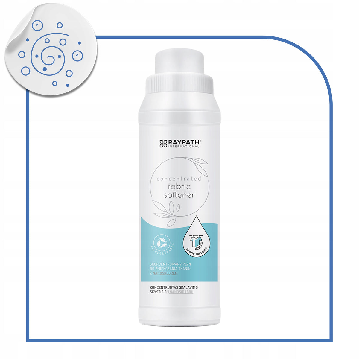 Raypath Fabric Softening Rinse Liquid 500ml Softener with Nanosilver Packaging status original