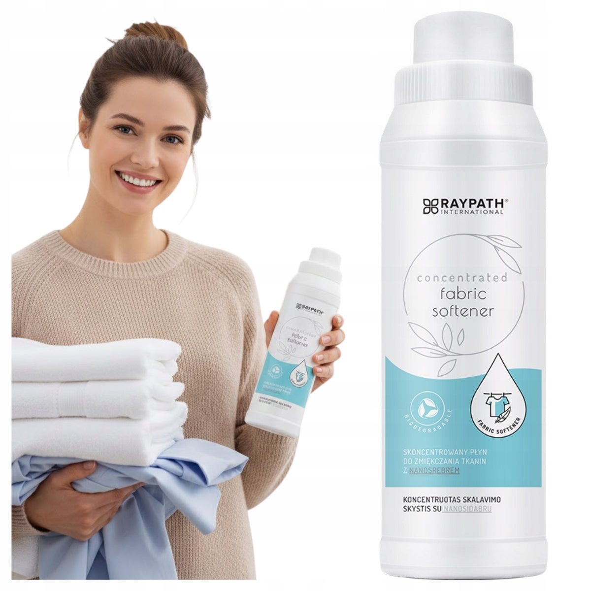 Raypath Fabric Softening Rinse Liquid 500ml Softener with Nanosilver