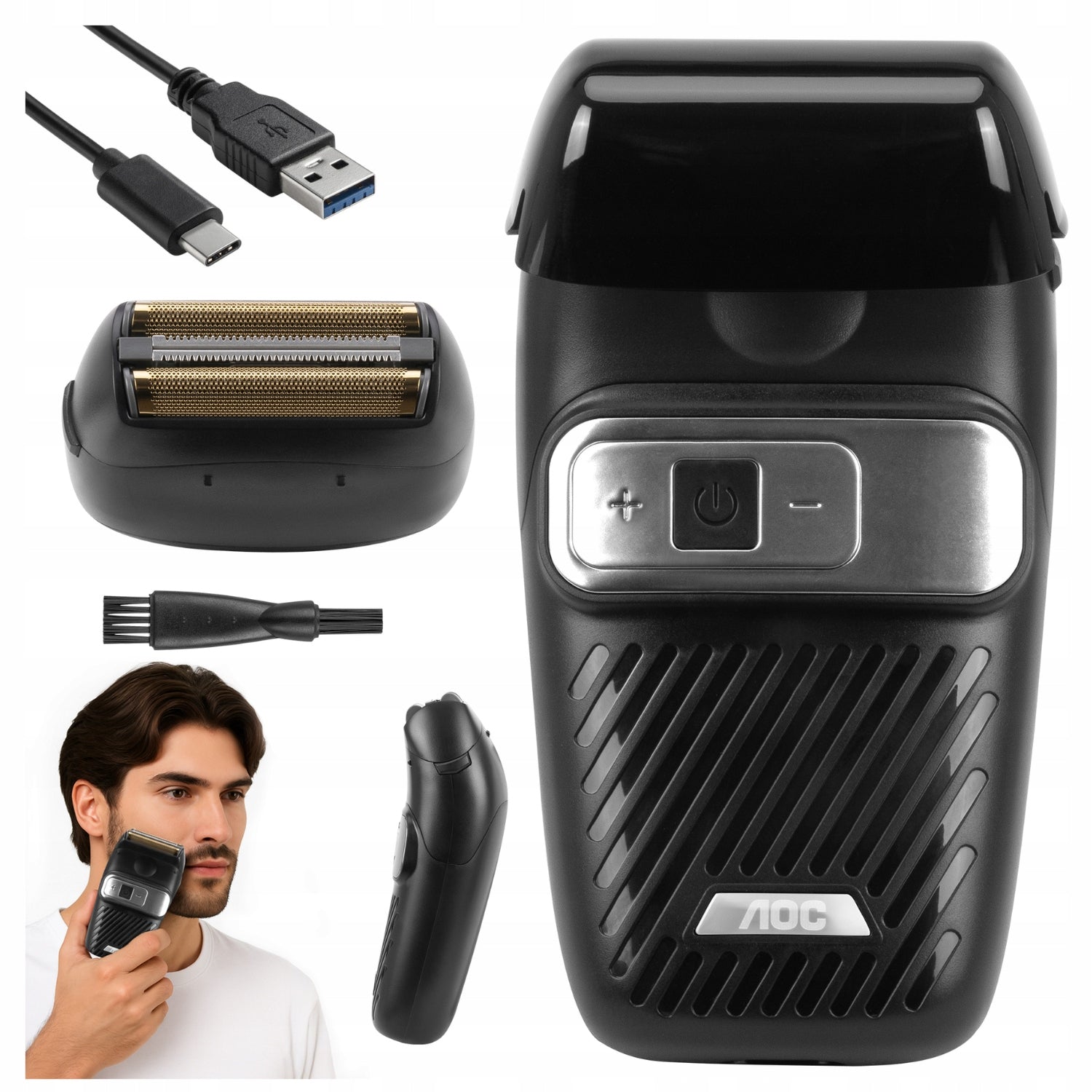 Razor electric beard shaver AOC PHT102 black