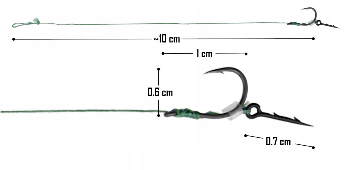 Ready Hooks Method Feeder on leader with needle - needle 7 mm hook #14 METHOD Brand FL