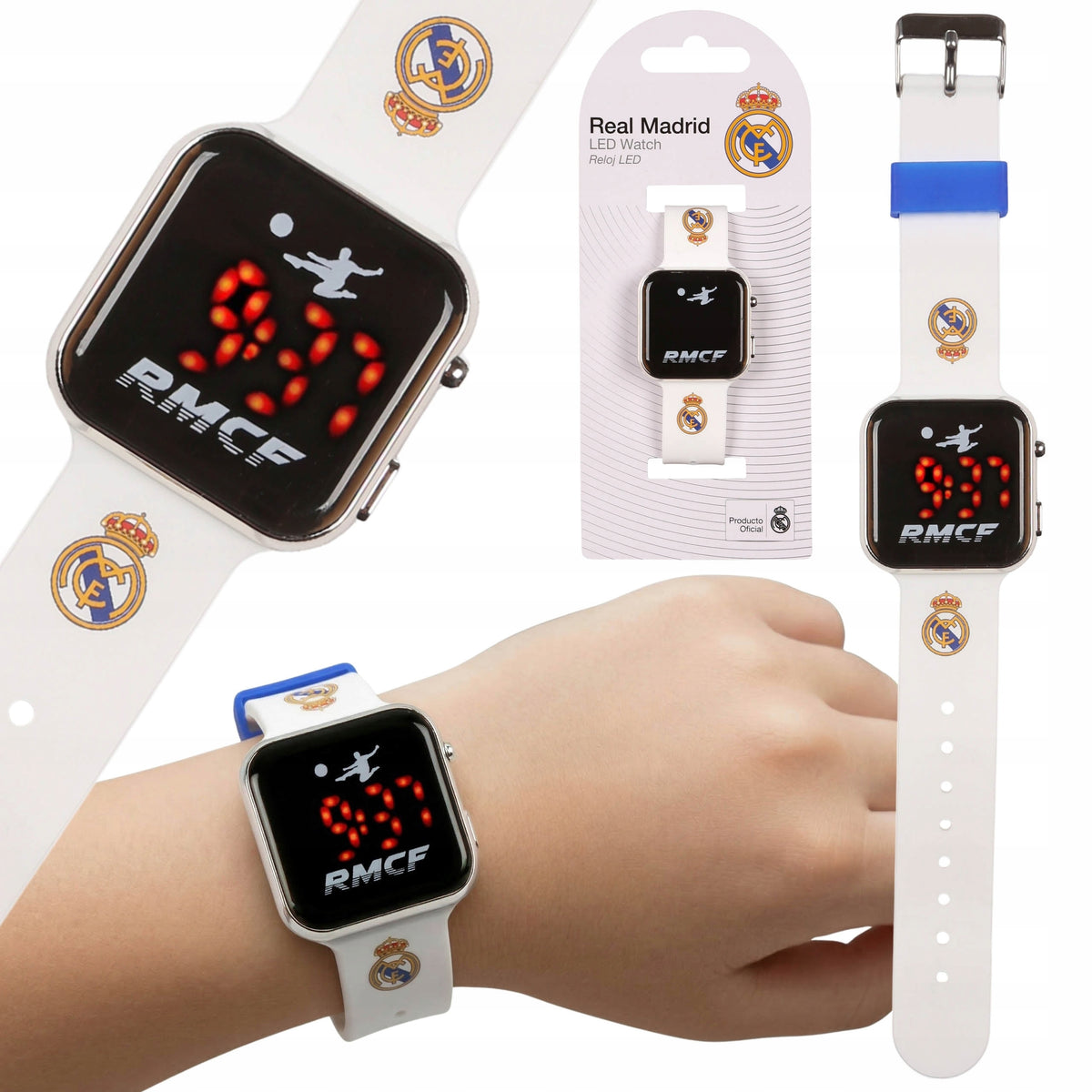 Real Madrid DIGITAL watch for boy LED wrist watch FOR PLAYER DATE AND TIME