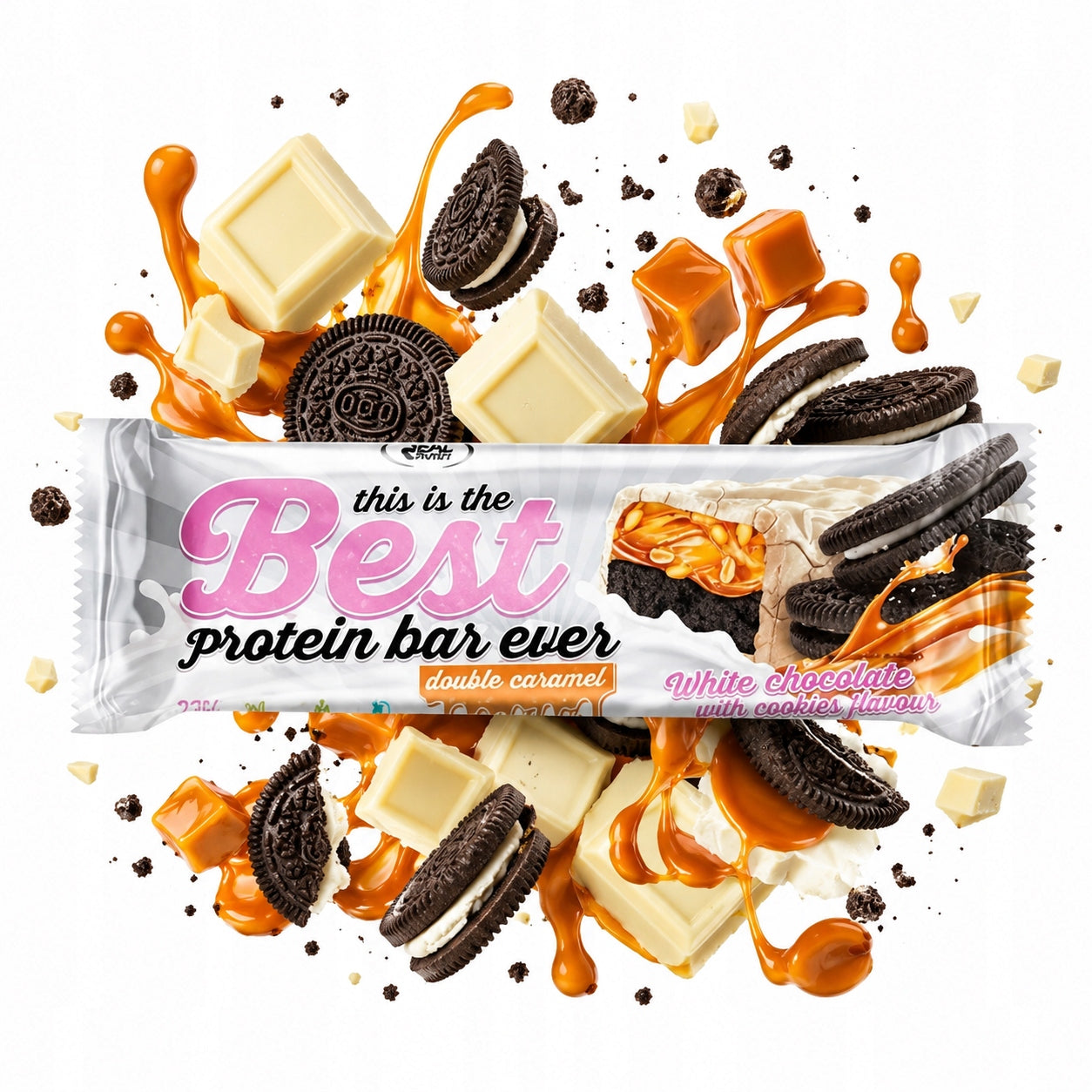 Real Pharm Best Protein Bar 50g Sugar Free Protein Bar White Chocolate