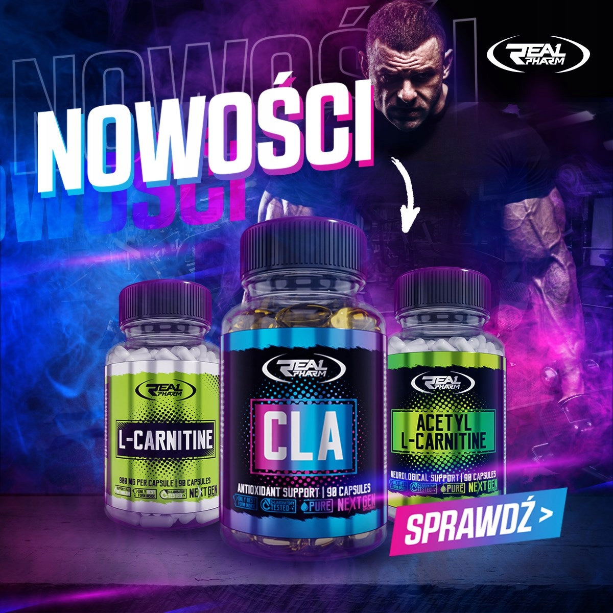 Real Pharm CLA 90 Capsules Weight 80 g