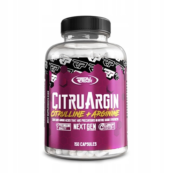 Real Pharm CitruArgin 150 kaps Citrulline Arginine Pump Strength PRE
