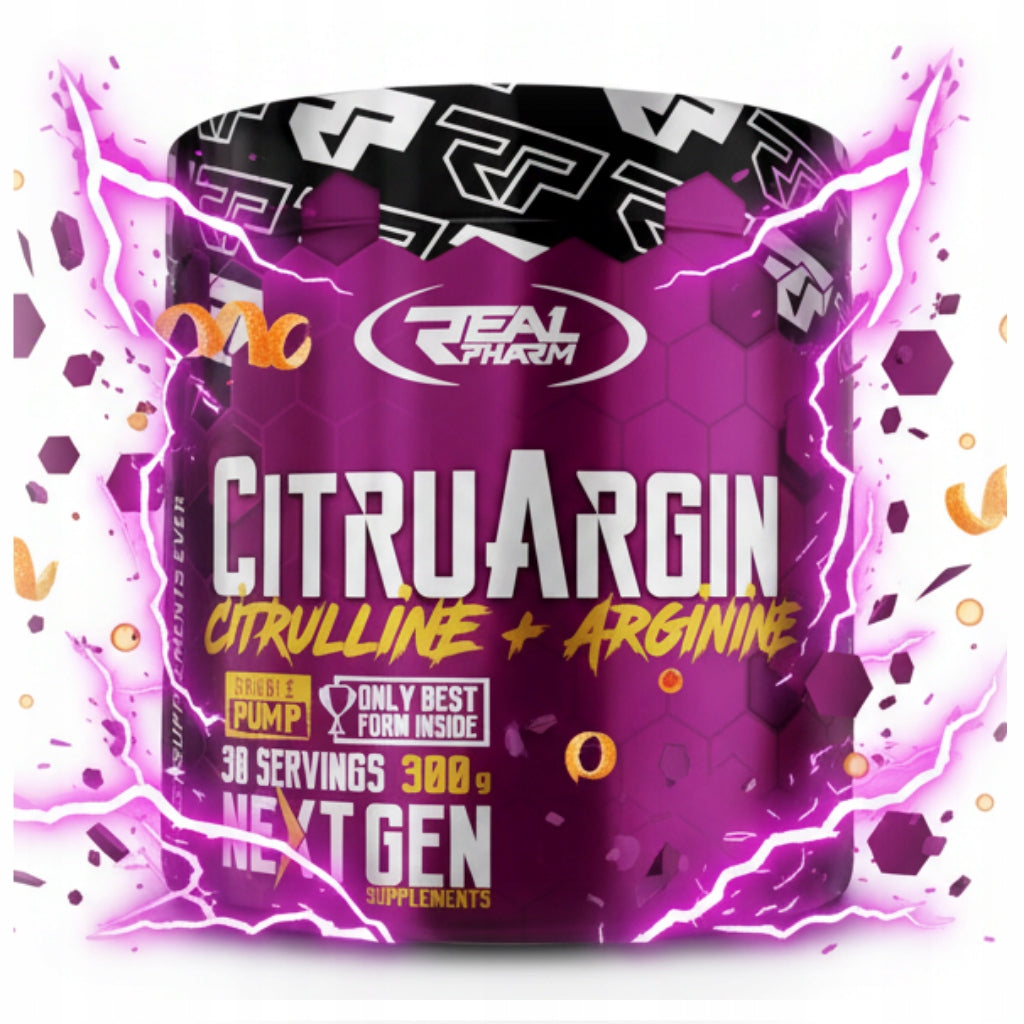 Real Pharm Citruargin 300 g Citrulline Arginine Training Strength Packaging status original