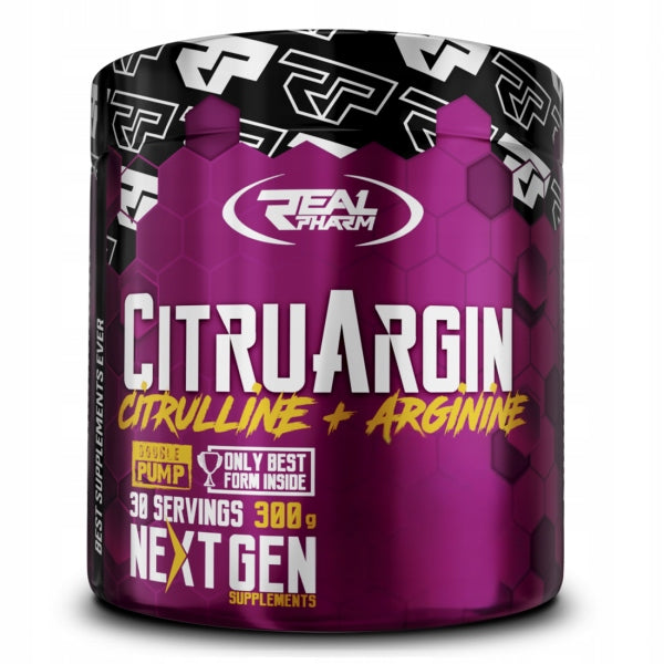 Real Pharm Citruargin Unflavored 300 g Citrulline Arginine Pump Pre-Workout Expiration date not specified