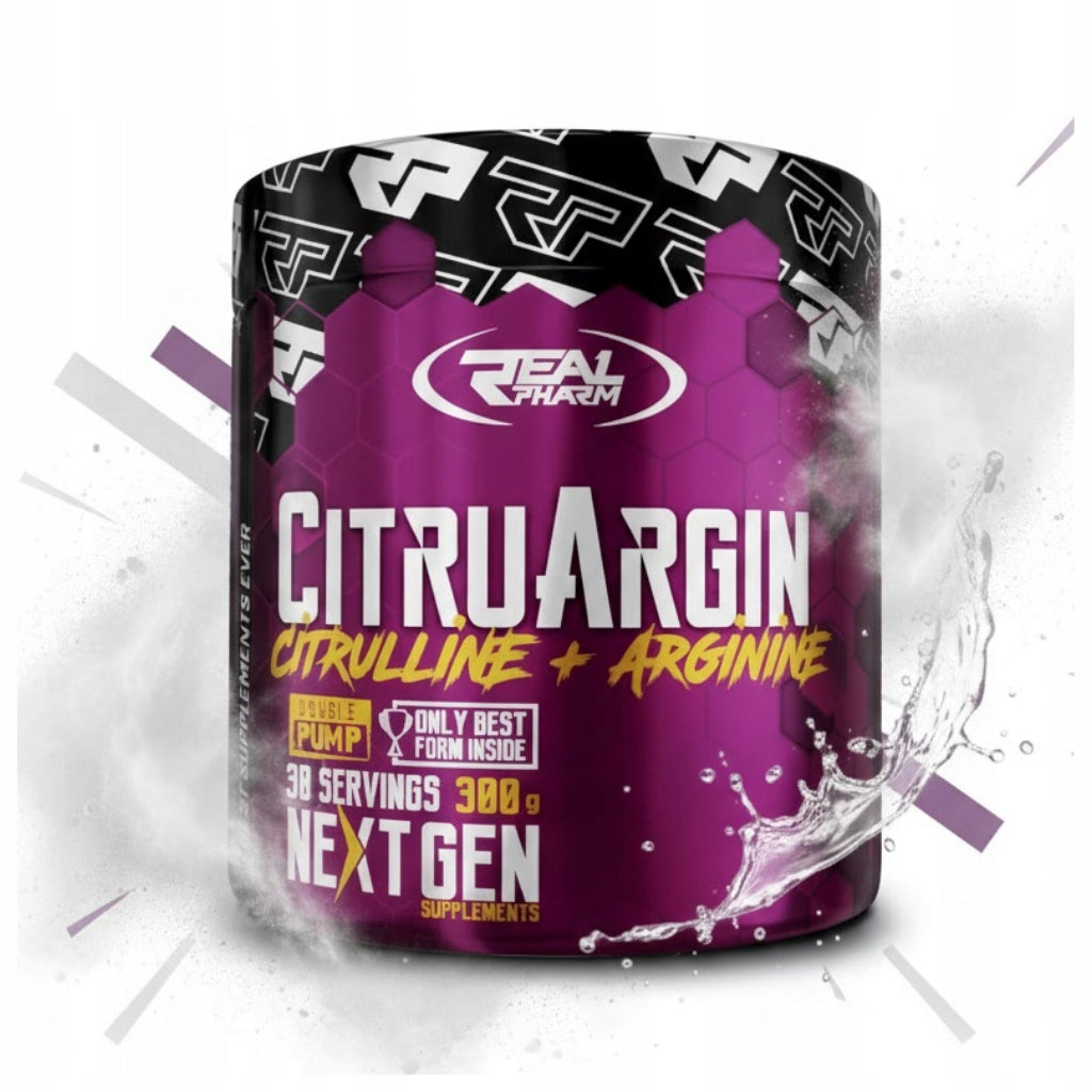Real Pharm Citruargin Unflavored 300 g Citrulline Arginine Pump Pre-Workout Packaging status original