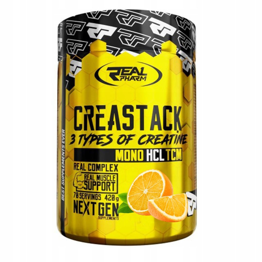 Real Pharm CreaStack 420 g Creatine Mix Creatine Orange