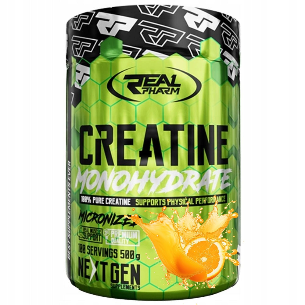 Real Pharm Creatine Monohydrate 500 g Regeneration Strength Performance Expiration date not specified