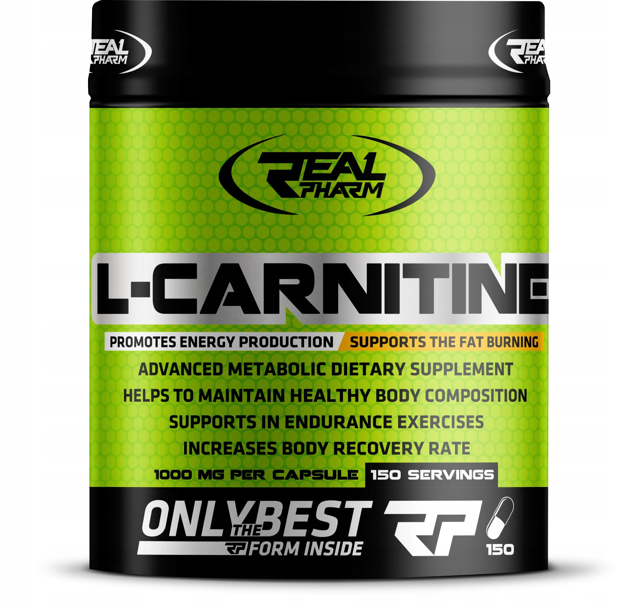 Real Pharm L-Carnitine 150caps Expiration date at least six months from the date of purchase