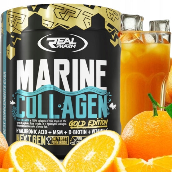 Real Pharm Marine Collagen Orange 300g MARINE FISH COLLAGEN MSM HYALURONIC Manufacturer code 5902444722416