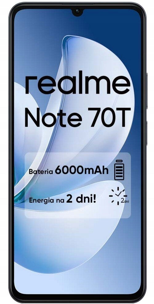 Realme Note 70T 4GB/256GB 6000mAh 6.74" 1600x720 90Hz 13MP Camera Headphones included no