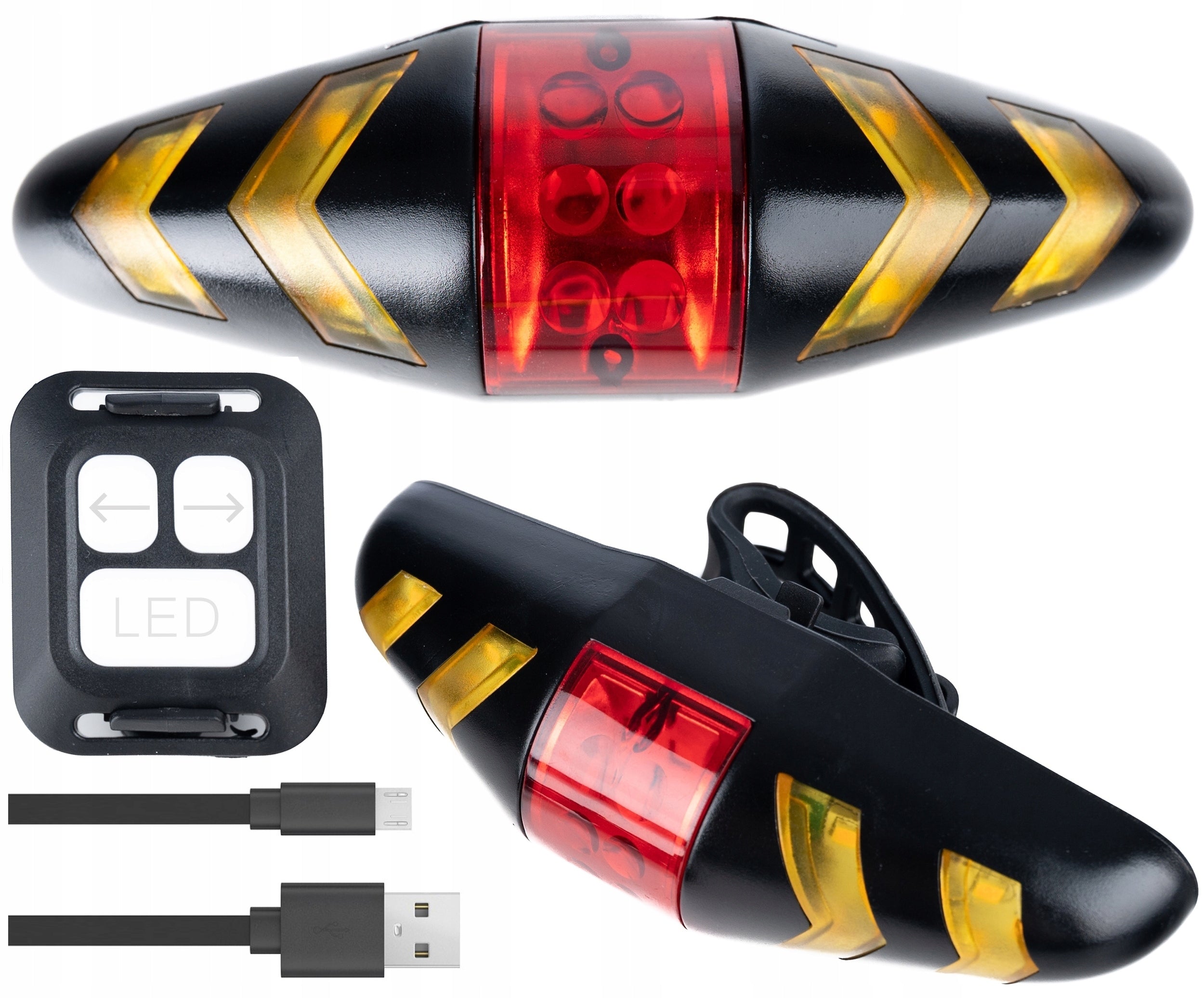 Rear Bicycle Led Light For Bicycle Rear Indicators Remote Controlled