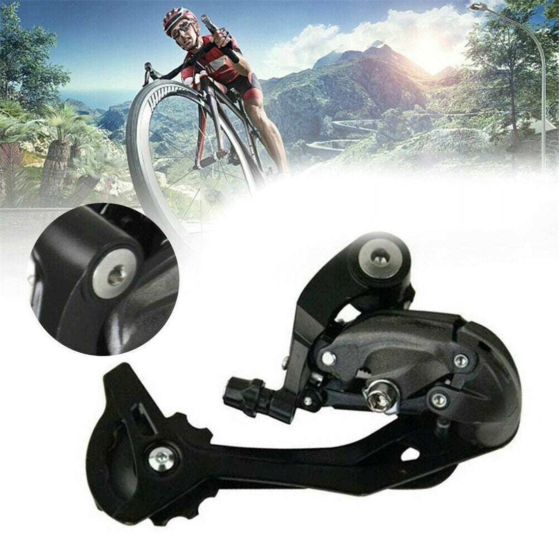 Rear Bicycle Shifter 9/24 Rows With Chain Noise Reduction Wheels Packaging status original