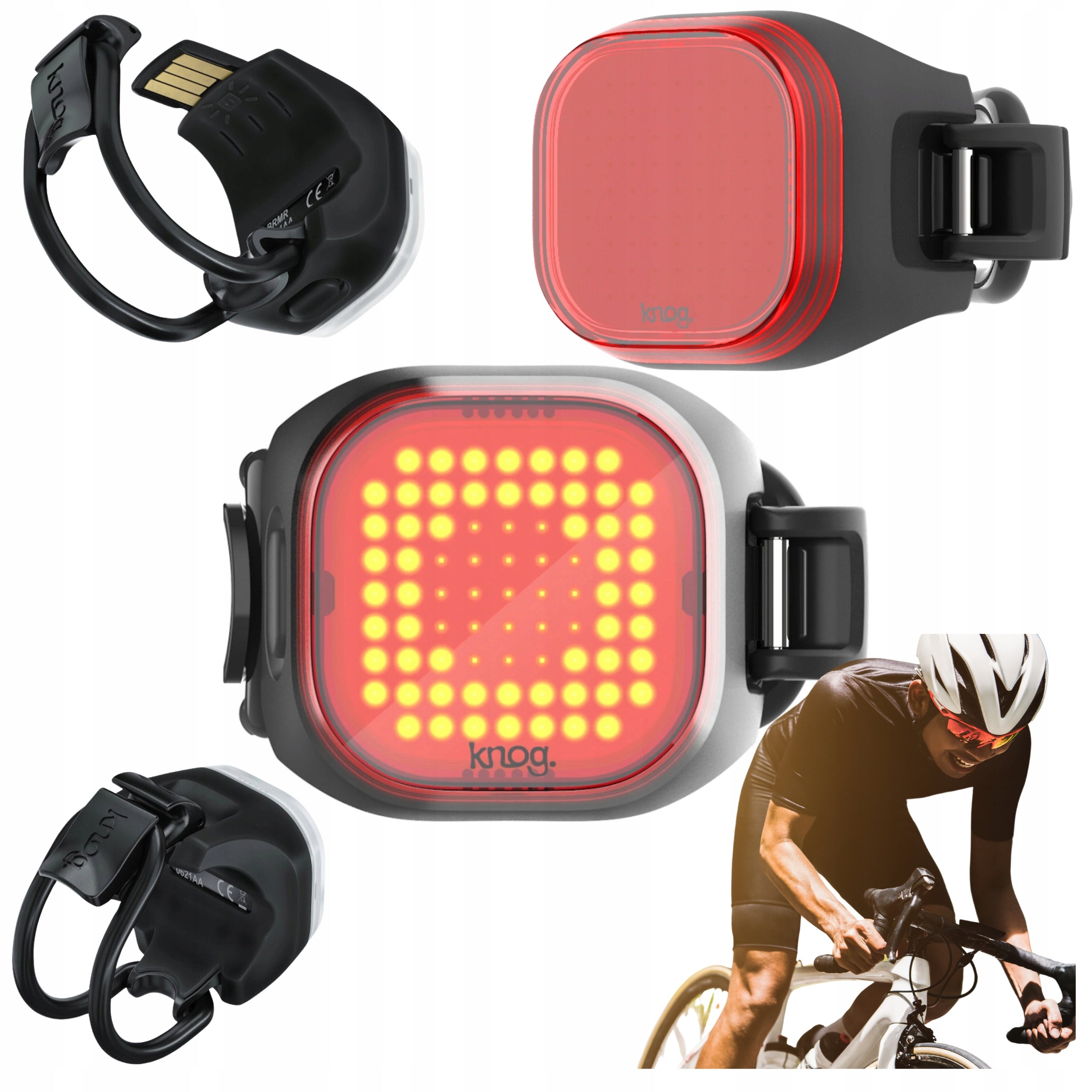 Rear Bike Light Knog Blinder Mini Rear - Square