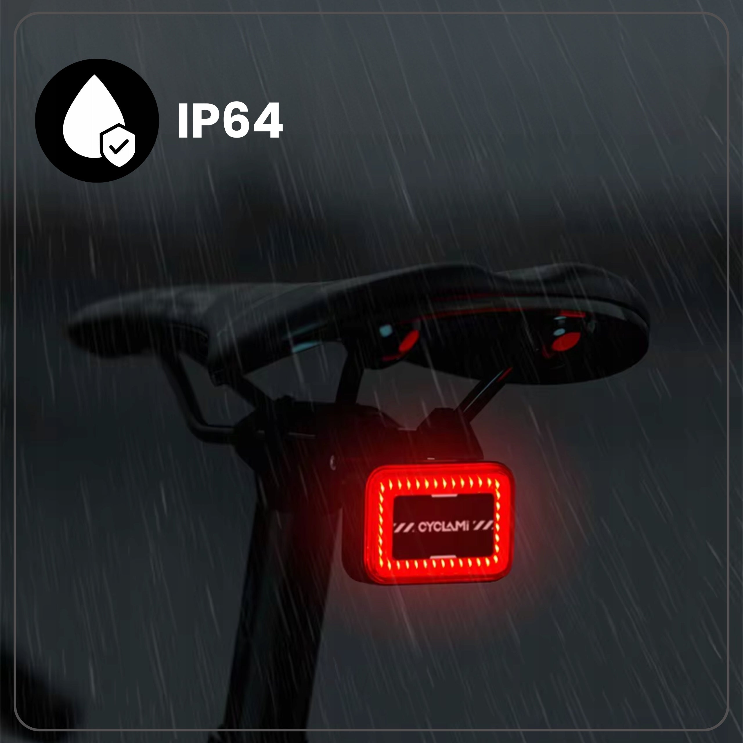 Rear Bike Light RADAR Brake Sensor Light Stop Sound Signal Brand Hakuri