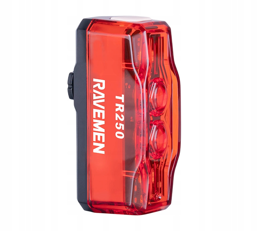 Rear Bike Light Ravemen TR250 Crystal Pure Red USB-C LED Brand Ravemen
