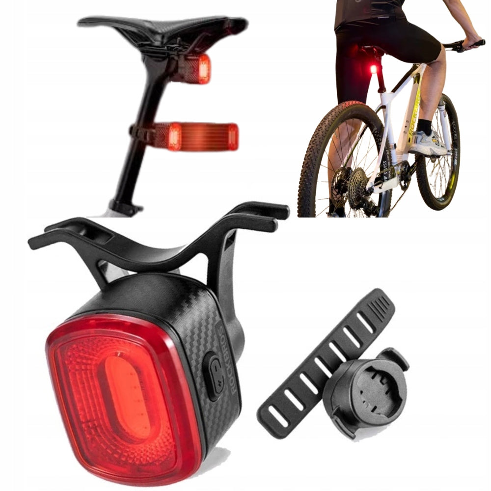Rear Bike Light Rear Rockbros LED USB IPX6 STOP light for seat post
