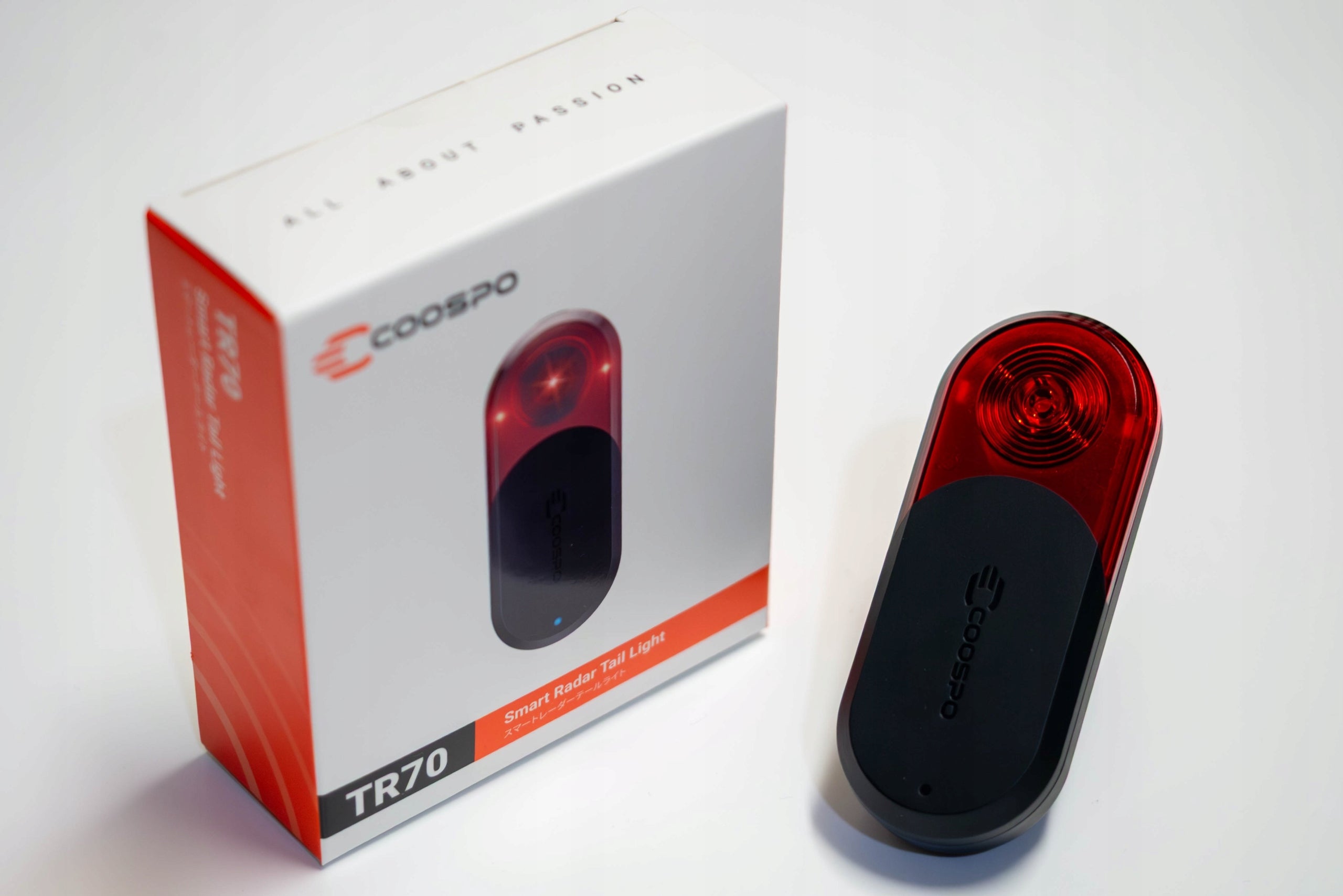 Rear Bike Light with Radar COOSPO TR70 USB C Ant+ Bluetooth RADAR Manufacturer code TR70-RTN-B1-2604