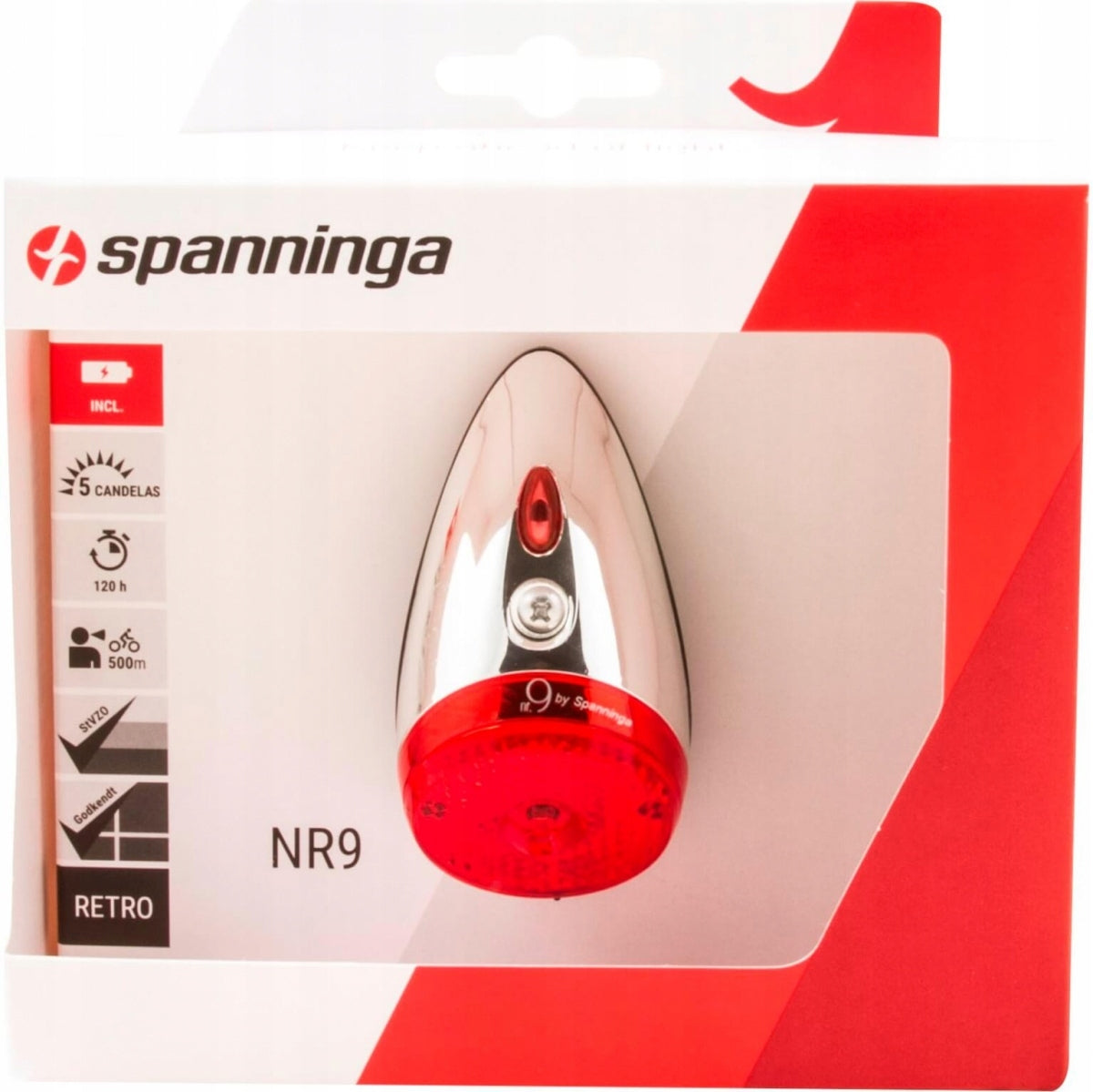Rear bicycle light Spanninga No. 9 Xb Manufacturer code SNG-4475008