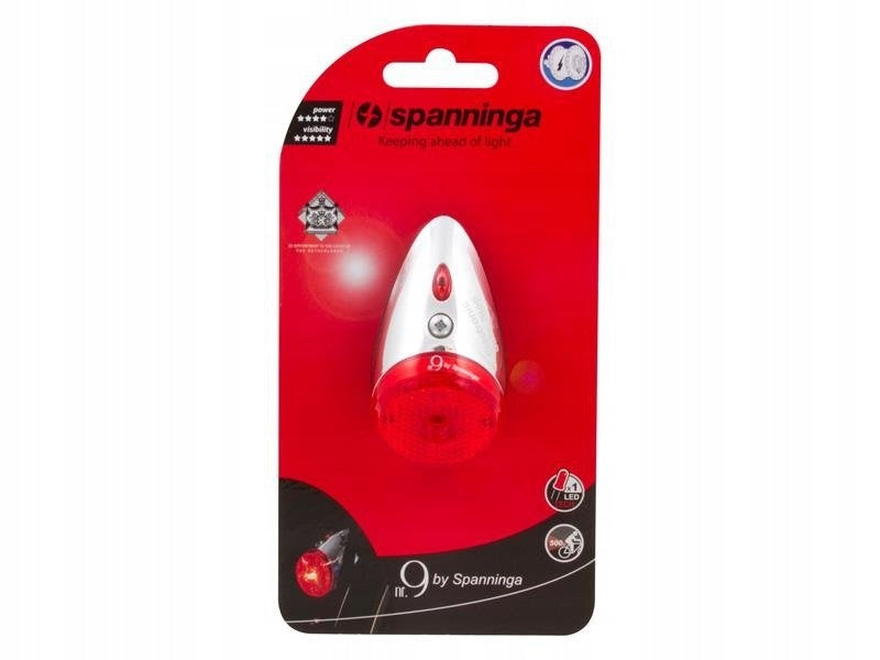 Rear bicycle light Spanninga No. 9 Xb Set contents batteries lamp