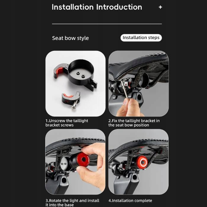 Rear bicycle light for saddle ROCKBROS (24720013001) Q5 mini Brand Rockbros