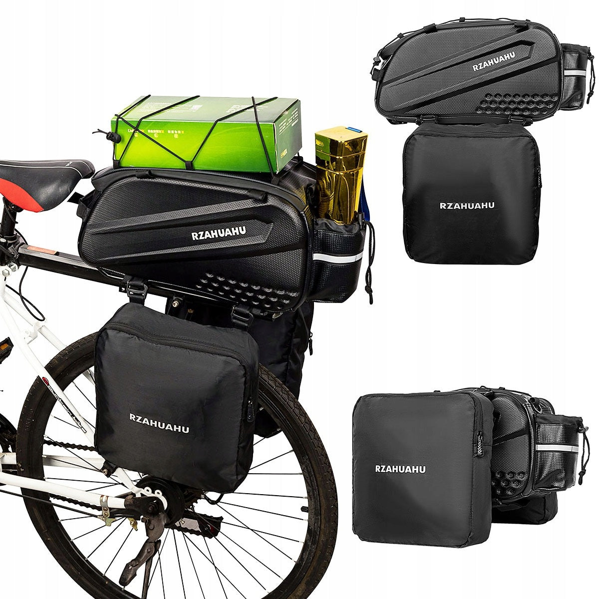 Rear bicycle pouch Rzahuahu Bicycle bag for pannier rack 20l