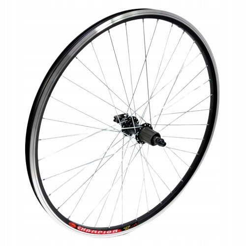 Rear bicycle wheel 26 cassette black