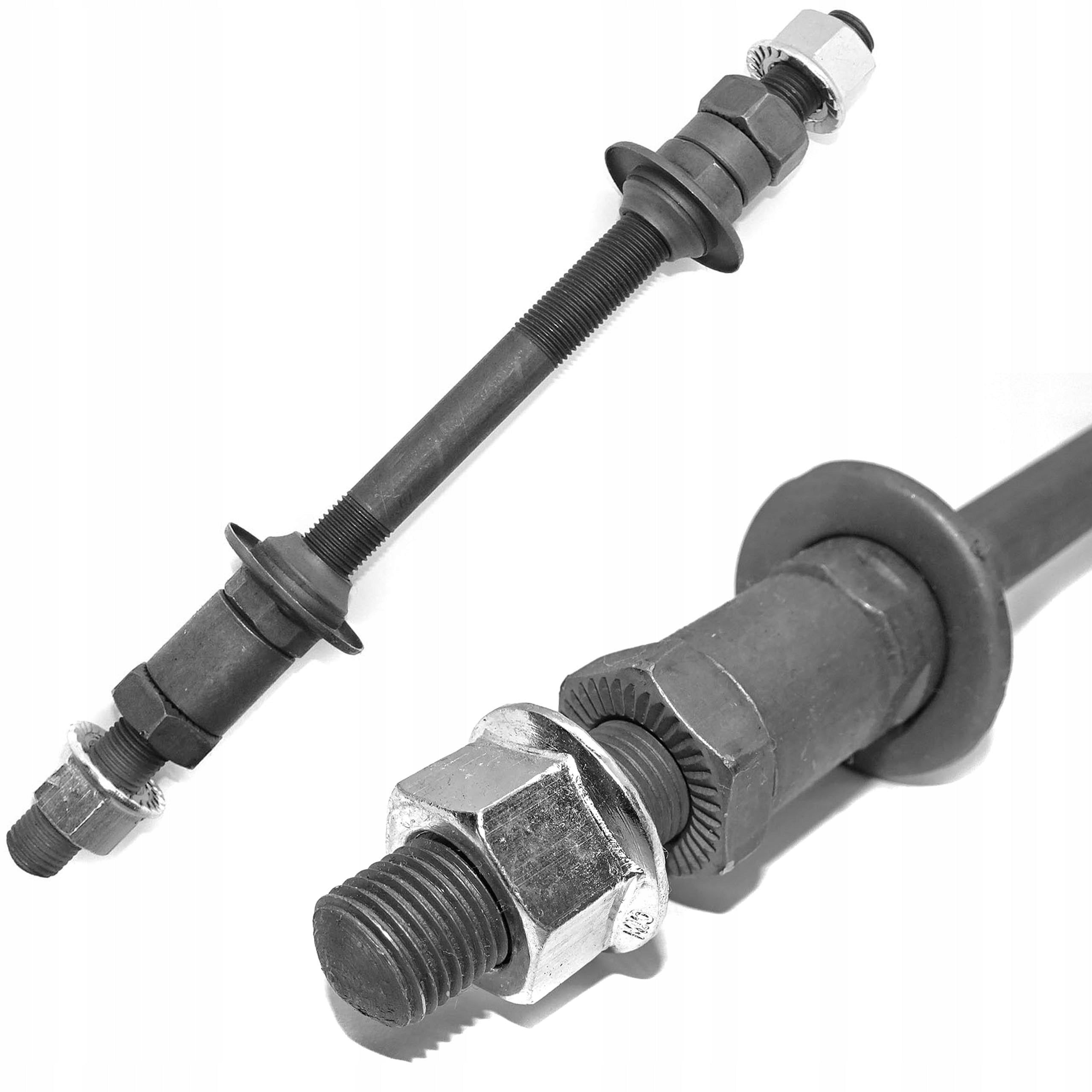 Rear hub axle OP-JY734 CrMo 3/8"x185mm set Disc attachment not applicable