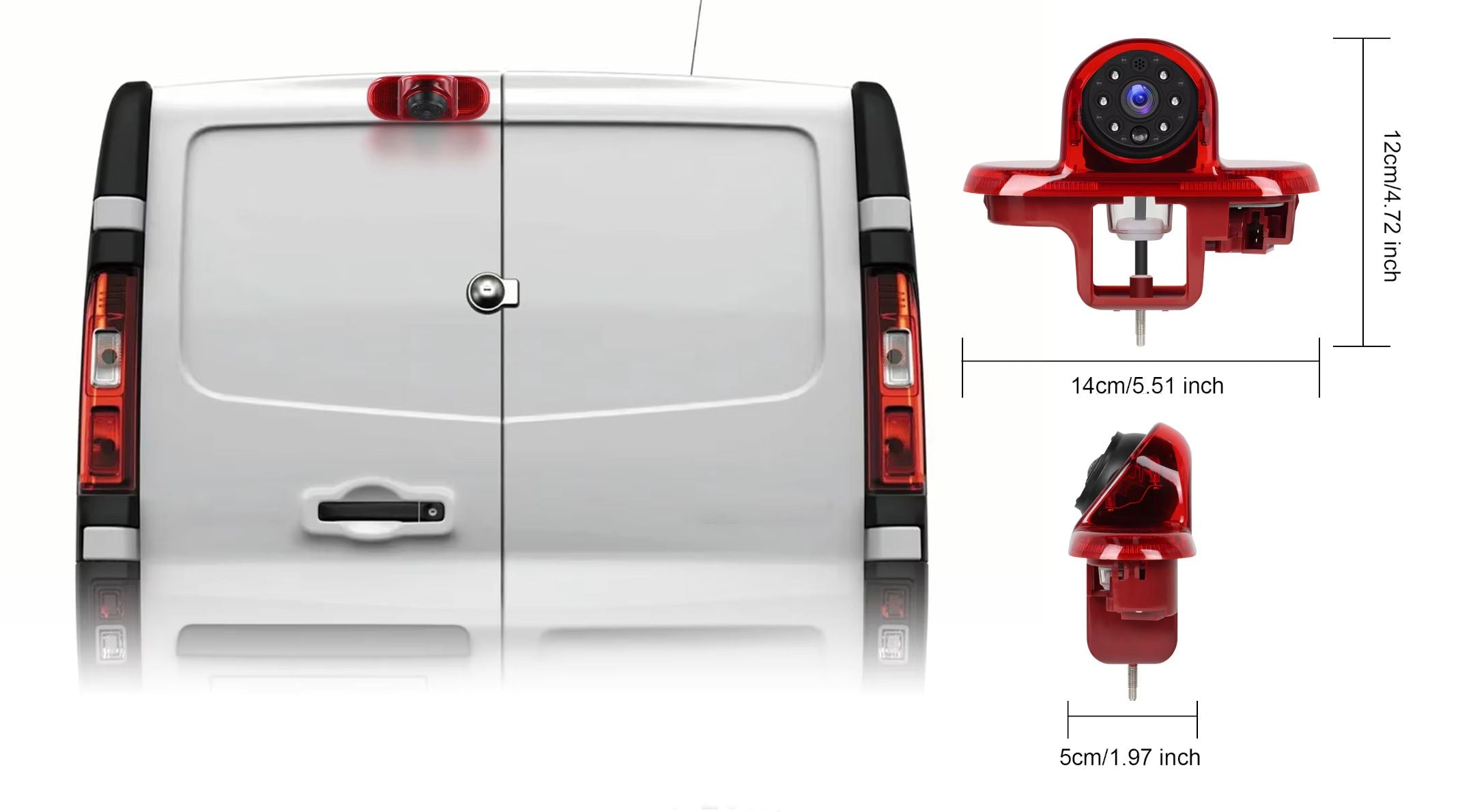 Rear view camera in Stop and screen Renault Trafic Opel Vivaro Set 2001-2014 Brand Projack