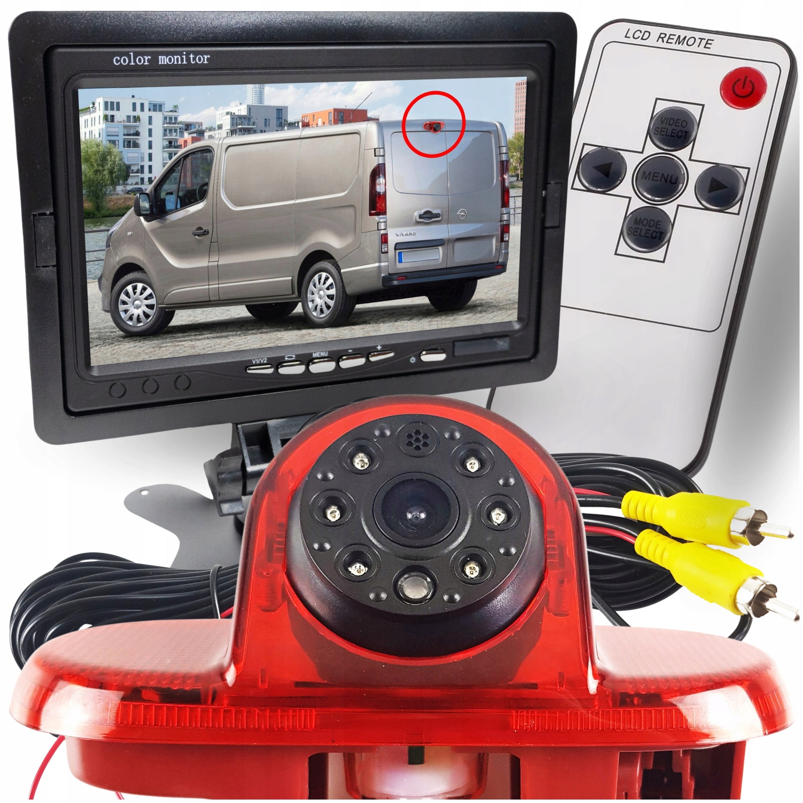 Rear view camera in Stop and screen Renault Trafic Opel Vivaro Set 2001-2014