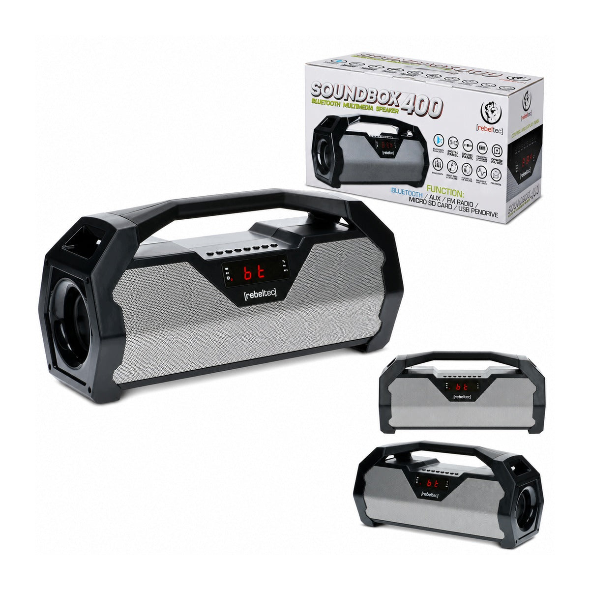 Rebeltec Bluetooth speaker SoundBOX 400 grey