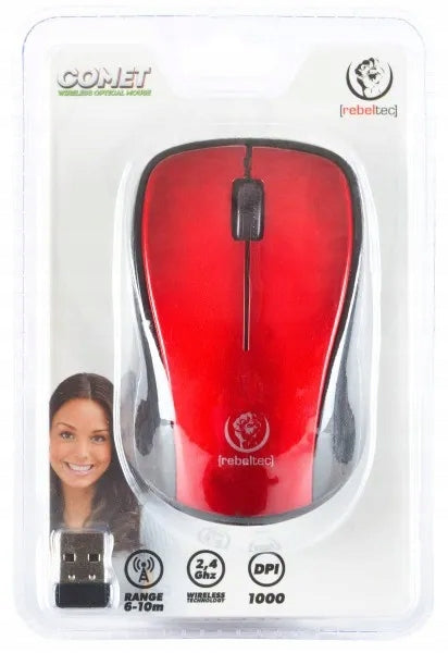 Rebeltec Comet wireless mouse RED