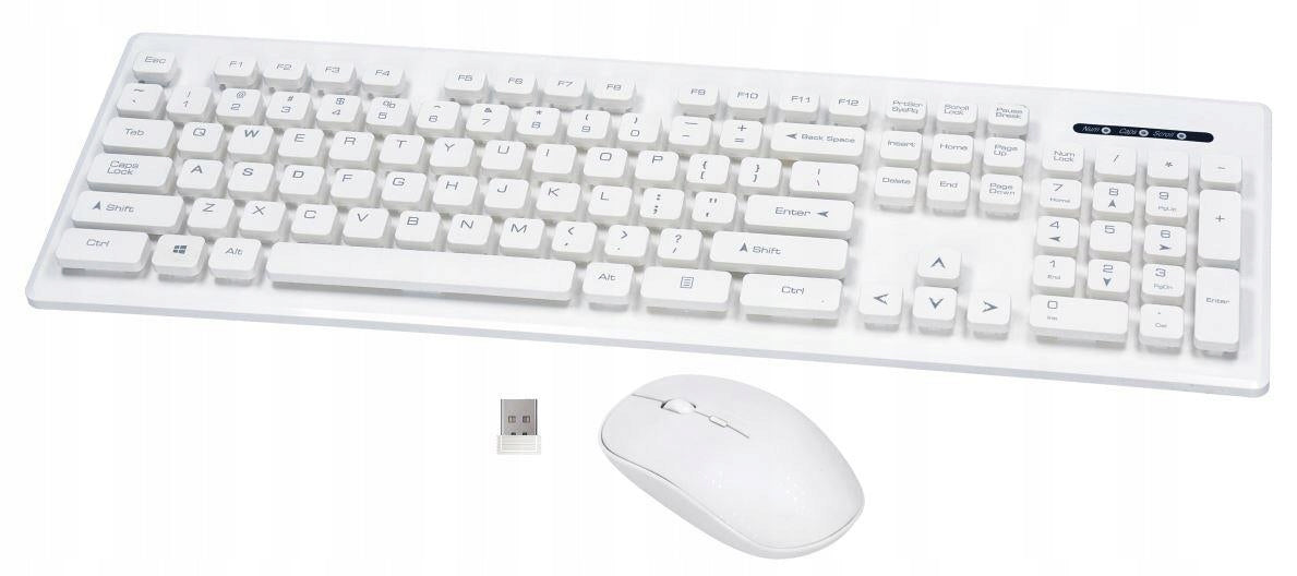 Rebeltec Whiterun Wireless Keyboard and Mouse Set white Manufacturer Rebeltec